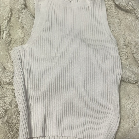 White Ribbed Tank Top - Picture 3 of 3